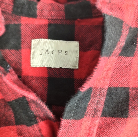 Jachs redand black buffalo check long sleeve flannel shirt Size M - Picture 7 of 16